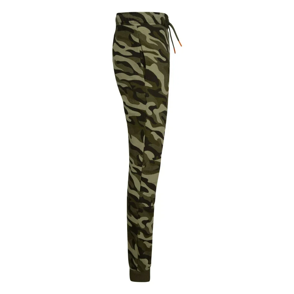 Converse Knee Patch Pants Kids Large Green Camouflage Tapered Leg Joggers RED615